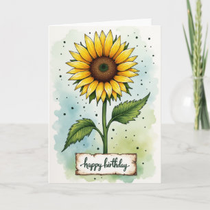 Carte Fleur Dorée Joyeuse