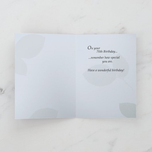 Carte Fleur du 70e anniversaire (Intérieur)