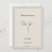 Carte fleur du mois de naissance avril  (Devant)