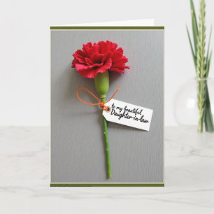 Carte Fleur Écarlate Maman la plus douce