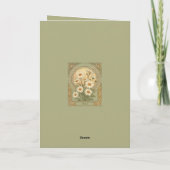Carte Fleur élégante du mois de naissance Daisy de print (Dos)
