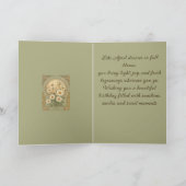 Carte Fleur élégante du mois de naissance Daisy de print (Intérieur)