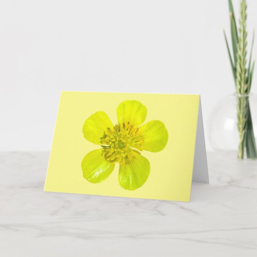 Carte Fleur en beaming Buttercup - transparent. (Devant)