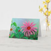 Carte Fleur en Cône pour Toutes Occasions (Fleur jaune)