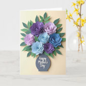 Carte Fleur en Papier Lavande (Fleur jaune)