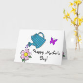 Carte Fleur espiègle de plaid pour la mère (Fleur jaune)