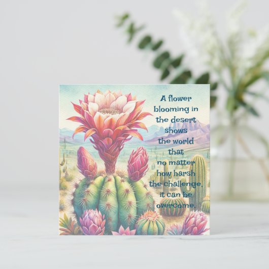 Carte Fleur et devis de cactus de torche (Debout devant)