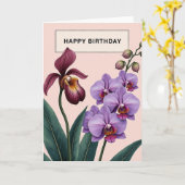 Carte Fleur Exotique Joyeuse (Fleur jaune)
