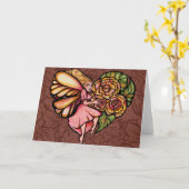 Carte Fleur Fée Jardin Fleurs Coeurs Fleurs Fées (Fleur jaune)