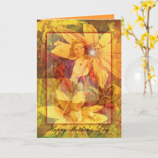 Carte Fleur fille (Fleur jaune)