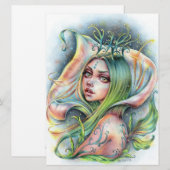 Carte Fleur Fleur Fée Fée Princess Art Card (Devant / Derrière)