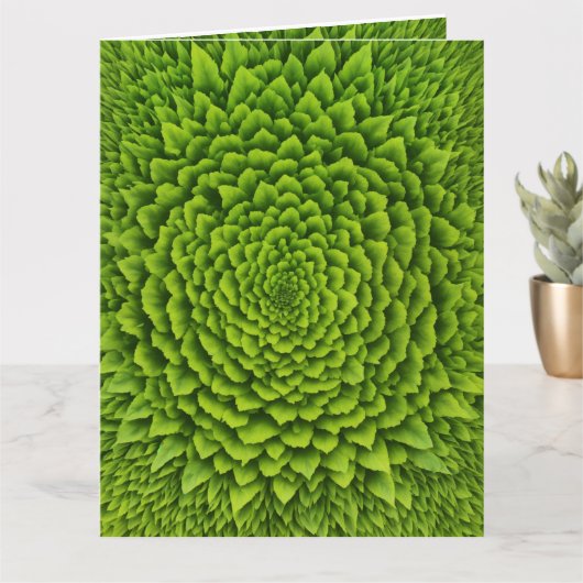 Carte Fleur fractale d'émeraude (Petite plante)
