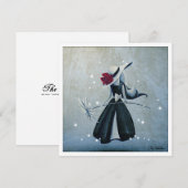 Carte Fleur Girl - Mini impression (Devant / Derrière)