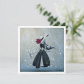 Carte Fleur Girl - Mini impression (Debout devant)