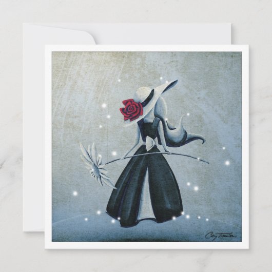 Carte Fleur Girl - Mini impression (Devant)