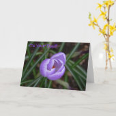 Carte Fleur heureuse d'Anniversaire-crocus (Fleur jaune)