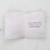 Carte Fleur Iris violet Anniversaire (Intérieur)