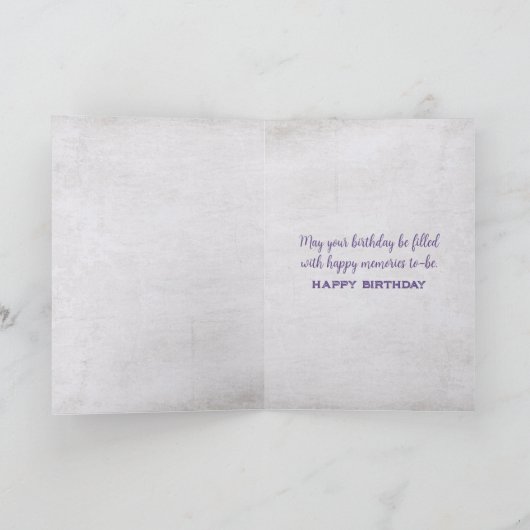 Carte Fleur Iris violet Anniversaire (Intérieur)