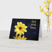 Carte Fleur Jaune Dahlia Élégante Se Bien Bientôt (Fleur jaune)