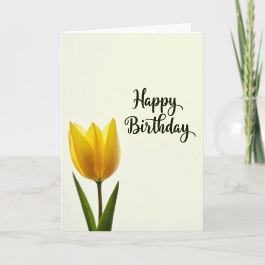 Carte Fleur Jaune Douce (Devant)