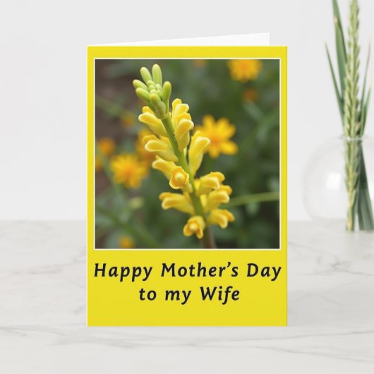 Carte Fleur Jaune Maman Douce (Devant)