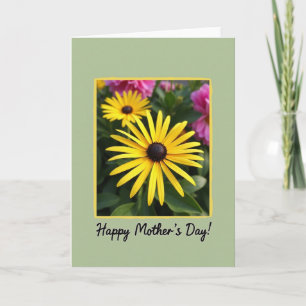Carte Fleur Jaune Mat