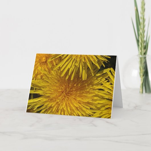 Carte Fleur jaune personnalisable (Devant)