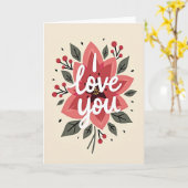 Carte Fleur Je T'Aime (Fleur jaune)