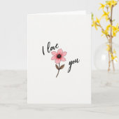 Carte Fleur Je T'Aime (Fleur jaune)