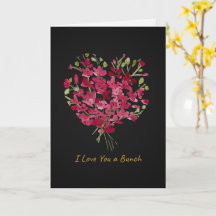 Fleur 'Je t'aime' à l'aquarelle rose romantique