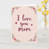 Carte Fleur 'Je t'aime Maman' (Fleur jaune)