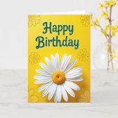 Carte Fleur Joyeuse (Fleur jaune)