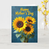 Carte Fleur Joyeuse pour la Fête des Mères (Fleur jaune)