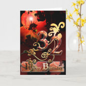 Carte Fleur Lilly Dream Joyeux 32 Fleur d'anniversaire (Fleur jaune)