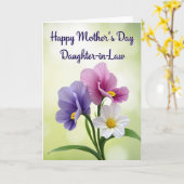 Carte Fleur Magenta Adorable (Fleur jaune)