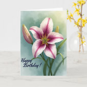 Carte Fleur Magenta Joyeuse (Fleur jaune)