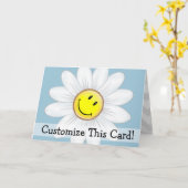 Carte Fleur marguerite souriante (Fleur jaune)