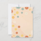 Carte Fleur marguerite super rétro Premier anniversaire (Dos)