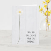 Carte fleur marguerite sur bois merci (Fleur jaune)