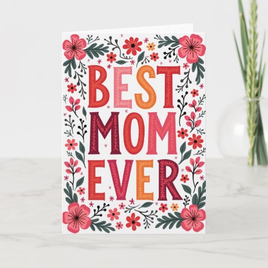 Carte Fleur Meilleure Maman (Devant)