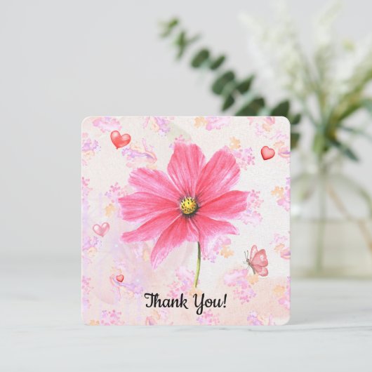 Carte Fleur Merci (Debout devant)