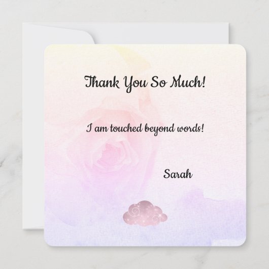 Carte Fleur Merci (Dos)