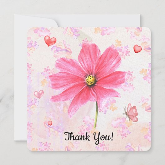 Carte Fleur Merci (Devant)