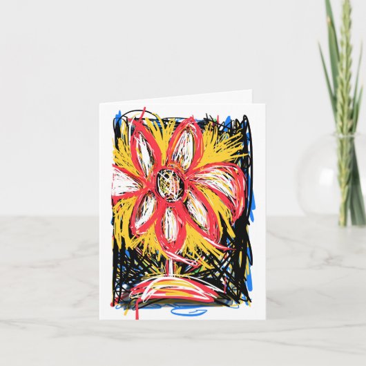Carte Fleur Messy (vide à l'intérieur) (Devant)