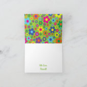 Carte Fleur mignonne fête d'anniversaire (Intérieur)