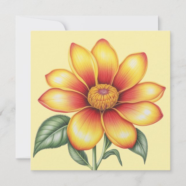 Carte Fleur orange (Devant)