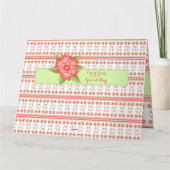 Carte Fleur orange corail (Dos)