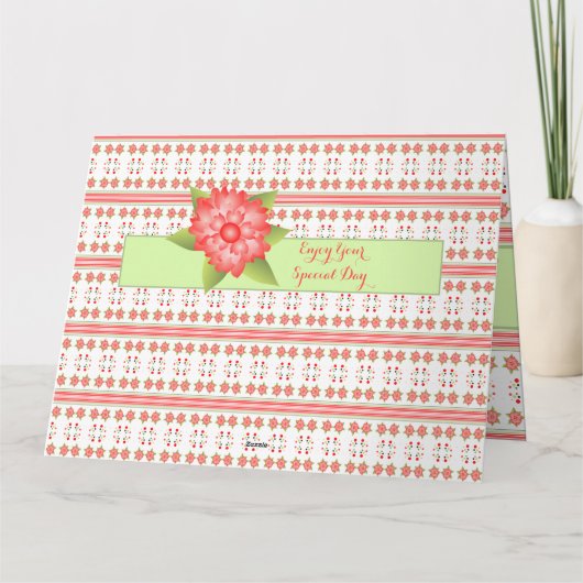 Carte Fleur orange corail (Dos)