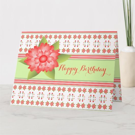 Carte Fleur orange corail (Devant)