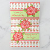 Carte Fleur orange corail (Intérieur)